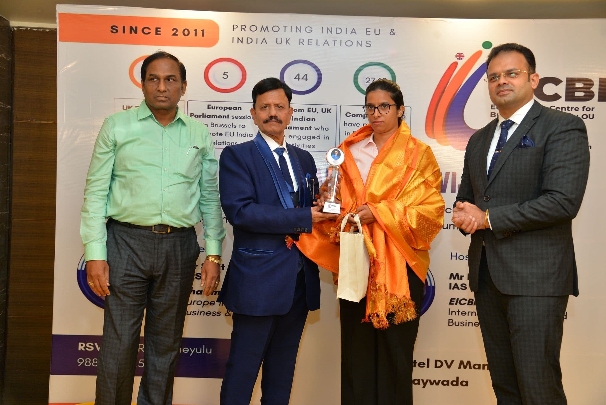 CEO Vinay Velivela Honored at EU India Curtain Raiser Event